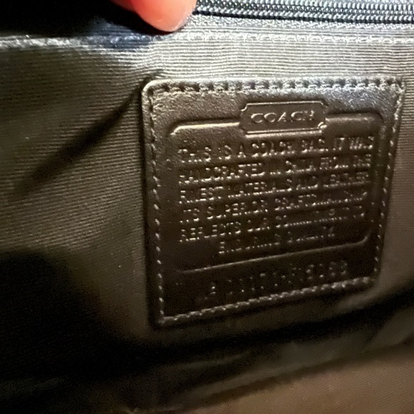 Coach Signature Black Canvas Bag - Picture 10 of 12